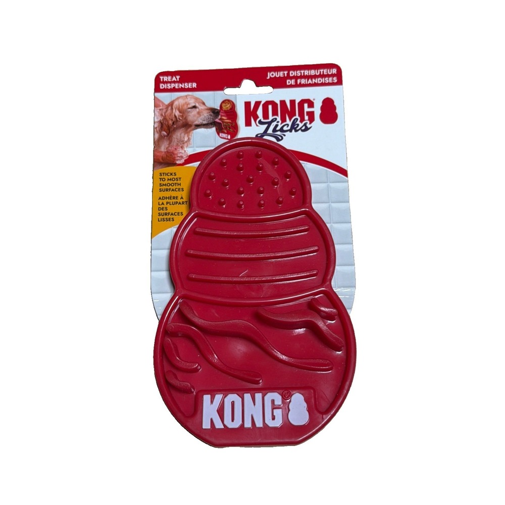 KONG Licks Dog Toy Treat Dispenser Large Suction Cup Bathing Help Peanut Butter